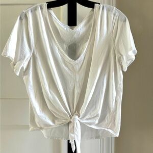 lululemon short sleeve, tie front shirt!